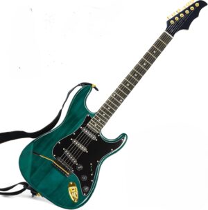 Electric Guitar Kit with 25W Amplifier, 39 Inch Full Size Solid Wood Electric Guitar Beginner Kits, Gig Bag, Digital Tuner, Capo, Strap, Cable, Picks, Birthday Holiday Gifts OEM