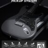 Electric Guitar 39” Beginner Electric Guitar Kit with Amp, Classic SSS Pickup Complete with Gig Bag, Tuner, Capo, Strap, Picks, OEM/ODM