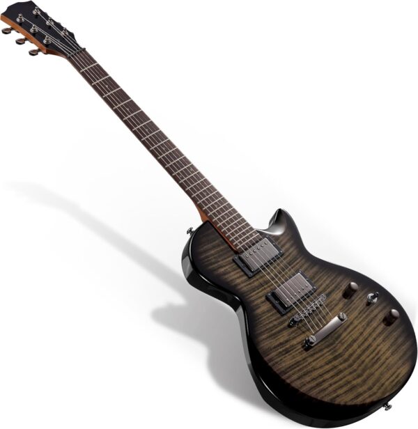 71Cpuk5JEUL._AC_SL1500_ Electric Guitar Kit, 40 inch Single Cut (LP Style), Modern Playability Coil-Split Humbucker Pickups, 18:1 Tuning Pegs, OEM