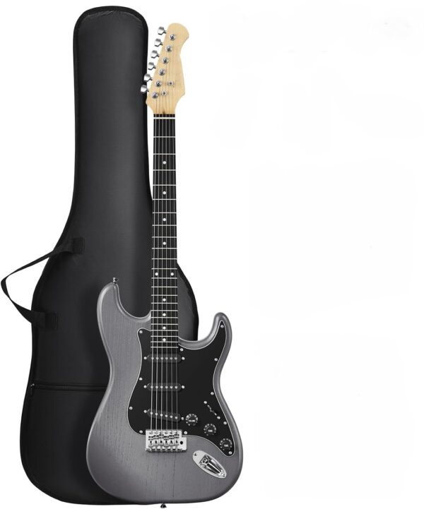 Electric Guitar 39” Beginner Electric Guitar Kit with Amp, Classic SSS Pickup Complete with Gig Bag, Tuner, Capo, Strap, Picks, OEM/ODM