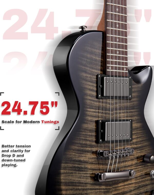 81cloN6roWL._AC_SL1500_ Electric Guitar Kit, 40 inch Single Cut (LP Style), Modern Playability Coil-Split Humbucker Pickups, 18:1 Tuning Pegs, OEM