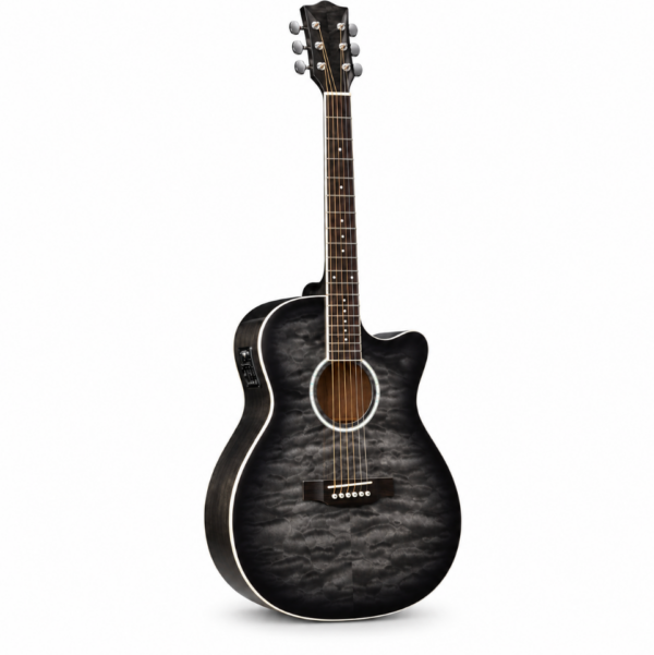 Acoustic-Electric Guitar (Transparent Black Sunburst) OEM/ODM