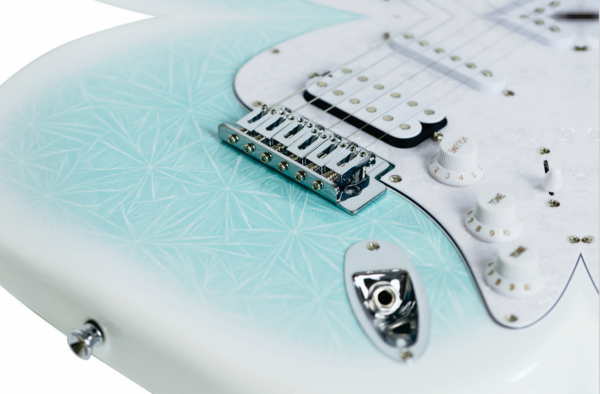 ST-300 Strat-Style Electric Guitar Vintage White Beginner Students OEM ODM